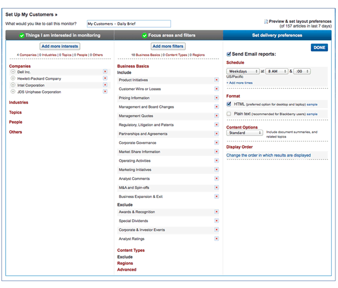 Image for 'How to set up a Monitor to track My Customers or a Target Account List' (D)