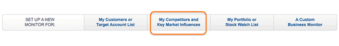 Image for 'How to set up a Monitor to track My Competitors & Key Market Influences' (A)