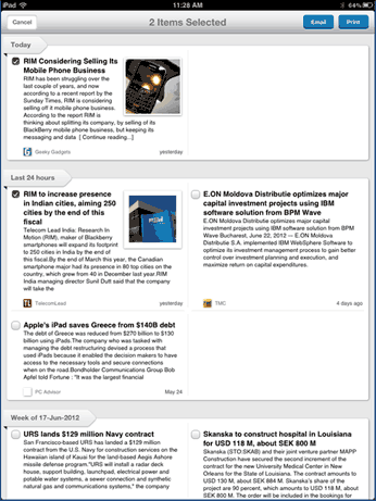 Image for 'How to bookmark and forward any content' (iPad - Forwarding)