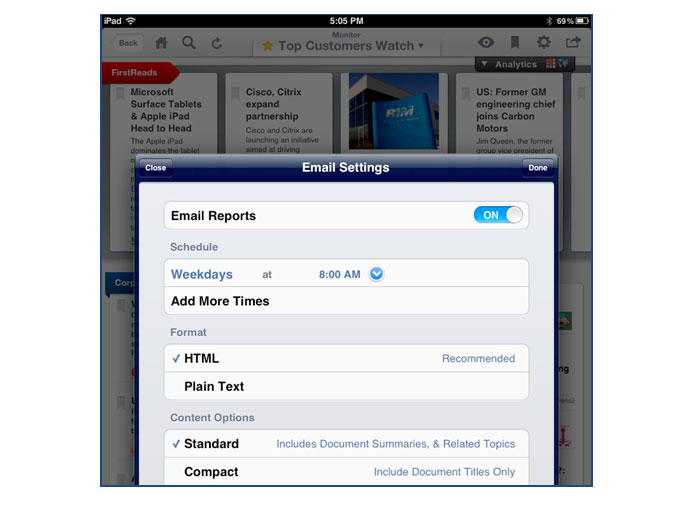 Image for 'How to change your email delivery options through the iPad app' (B)